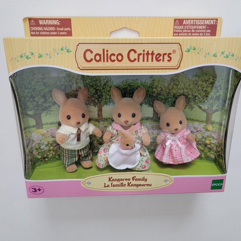 Calico Critters Hopper Kangaroo Family Set, new